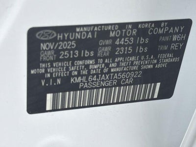 2026 Hyundai Sonata SEL Sport