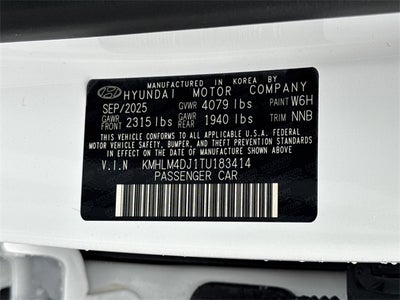 2026 Hyundai Elantra Hybrid Blue