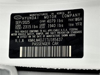 2026 Hyundai Elantra Hybrid Blue