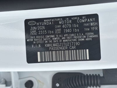 2026 Hyundai Elantra Hybrid Blue