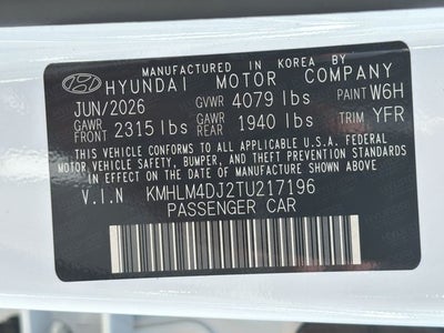 2026 Hyundai Elantra Hybrid Blue