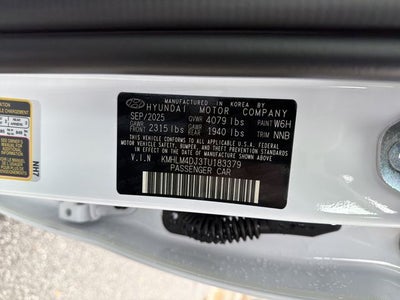 2026 Hyundai Elantra Hybrid Blue