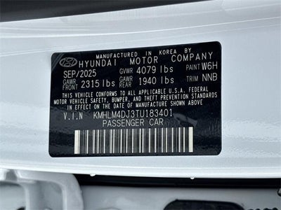 2026 Hyundai Elantra Hybrid Blue