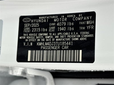 2026 Hyundai Elantra Hybrid Blue