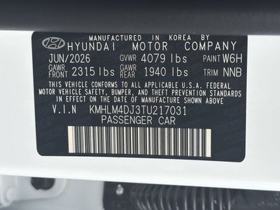 2026 Hyundai Elantra Hybrid Blue