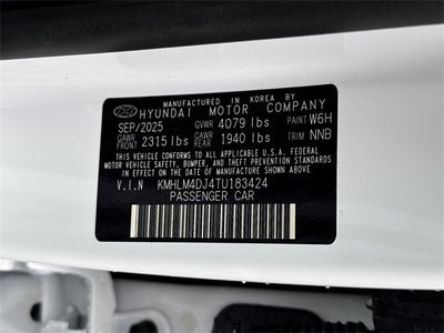 2026 Hyundai Elantra Hybrid Blue