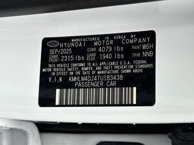 2026 Hyundai Elantra Hybrid Blue