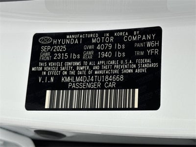 2026 Hyundai Elantra Hybrid Blue