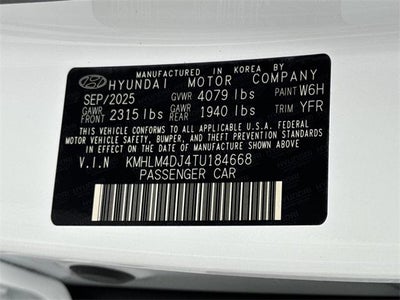 2026 Hyundai Elantra Hybrid Blue