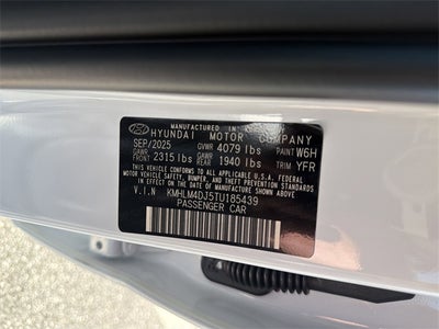 2026 Hyundai Elantra Hybrid Blue