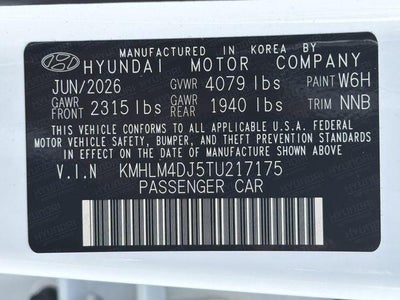 2026 Hyundai Elantra Hybrid Blue