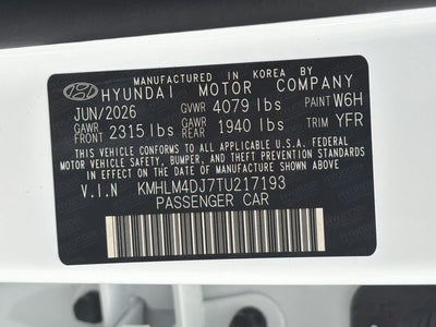 2026 Hyundai Elantra Hybrid Blue