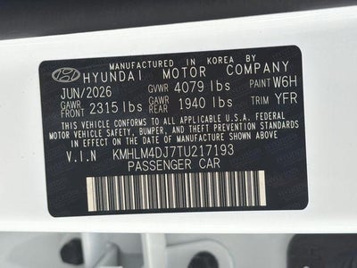 2026 Hyundai Elantra Hybrid Blue