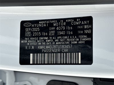 2026 Hyundai Elantra Hybrid Blue