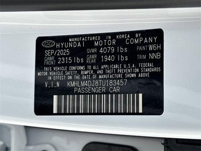 2026 Hyundai Elantra Hybrid Blue