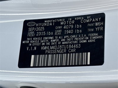 2026 Hyundai Elantra Hybrid Blue