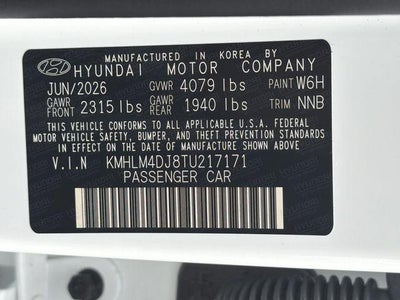 2026 Hyundai Elantra Hybrid Blue