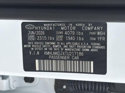2026 Hyundai Elantra Hybrid Blue