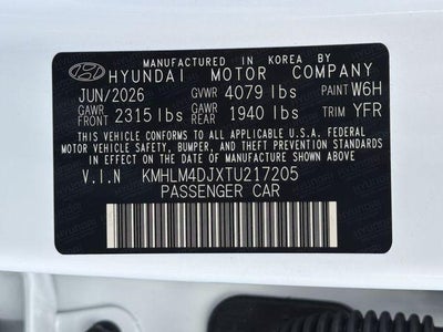 2026 Hyundai Elantra Hybrid Blue